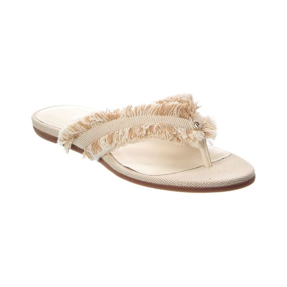 Jimmy Choo Bay Canvas Sandal, White